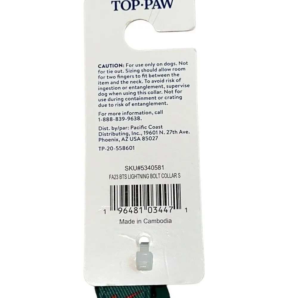 Brand new TOP-Paw Fashion Collar.  Super cute. Size small (9.5 in-14 inch)